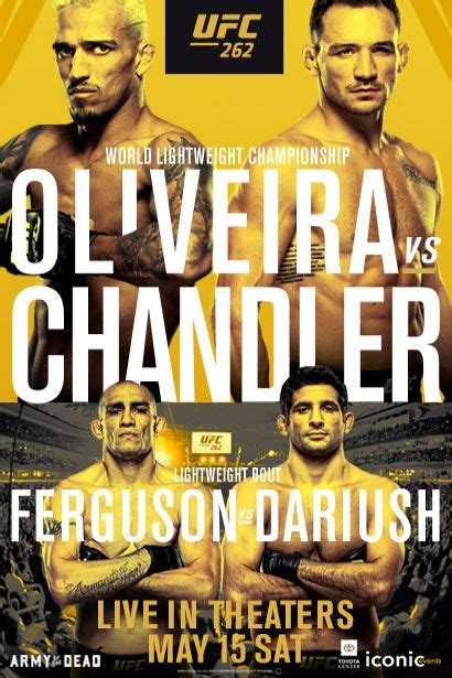 UFC 262: Oliveira vs. Chandler (10/5/23) .